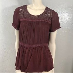 Xhilaration women's short sleeve trapeze blouse